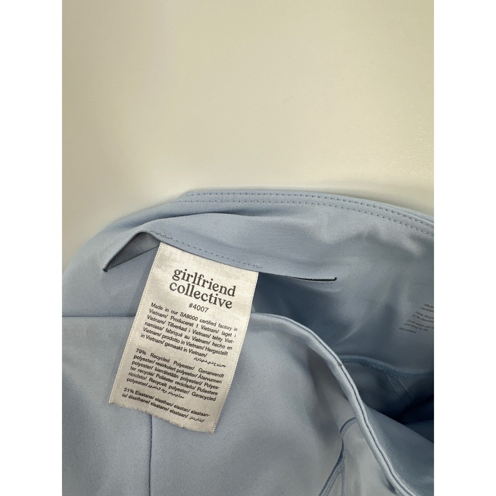 Girlfriend Collective Light Blue High Waisted 7/8 Leggings Medium - Picture 4 of 6
